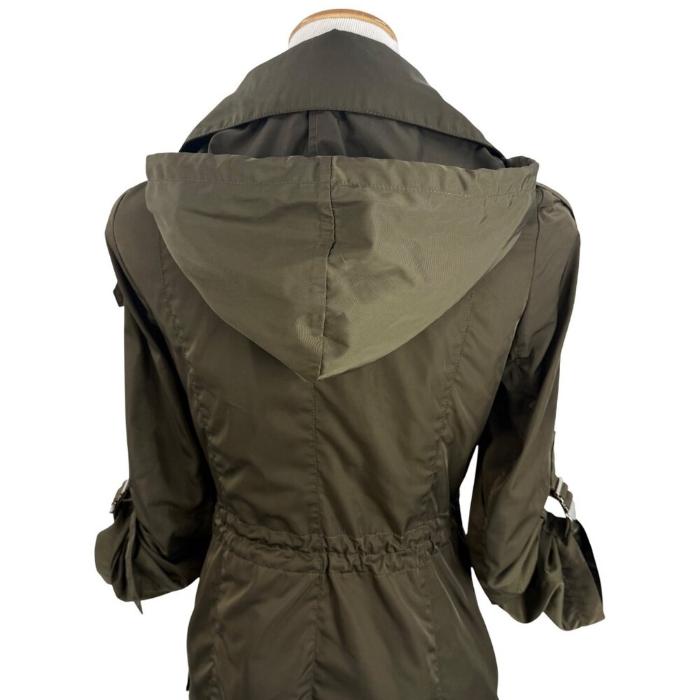 BCBGeneration Utility Military Anorak Parka Jacket Olive Green Gorpcore Armycore - Picture 13 of 16